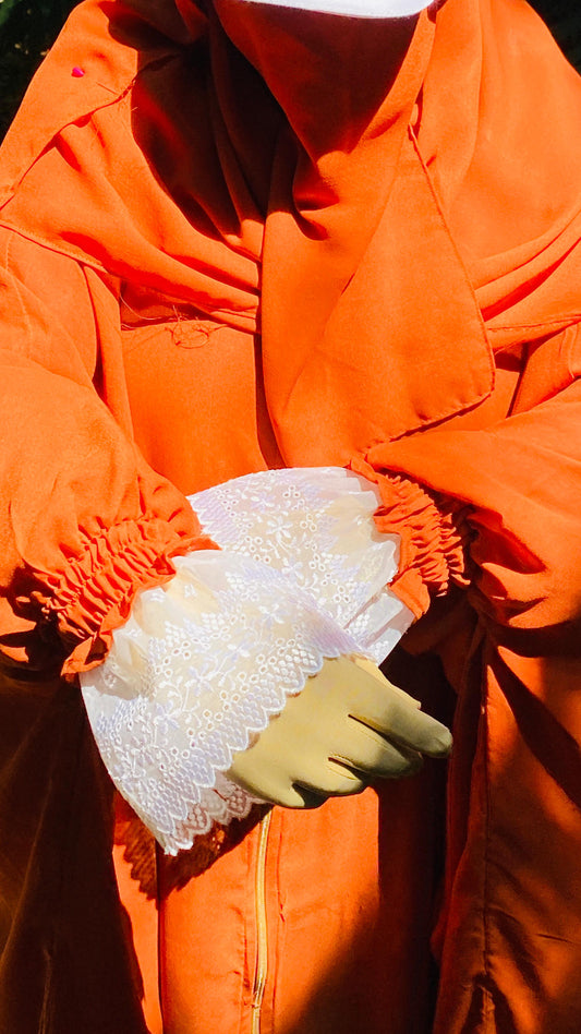 Fiery Orange Abaya design