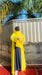 Modest Charm Yellow Abaya hand embriodery 