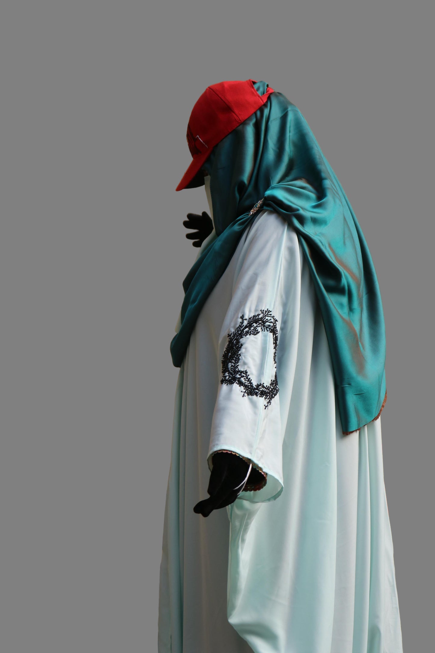 Soft Hues hand embriodery abaya design