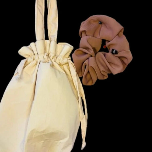hand embriodery abaya with potlibag and scrunchie