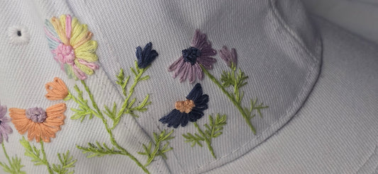 hand embriodery cap